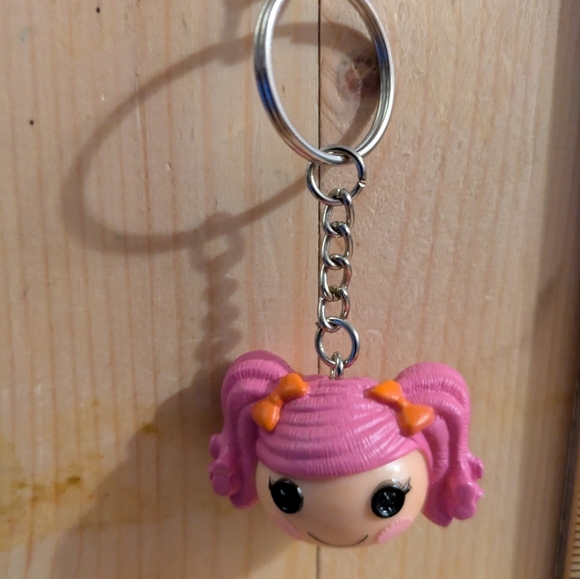 Pink Keychain Toy with Clip Handmade - Picture 3 of 5